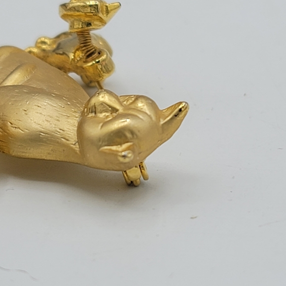 Cat Kitten Trembler Brooch Playful Animal Jewelry Mother & Children Pin Vintage - Picture 5 of 12